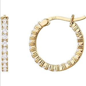 Gold Plated 925 Stamped Hoop Earrings